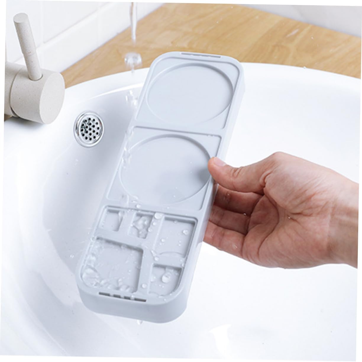 Dual-Holder Toothbrush Toothpaste Organizer