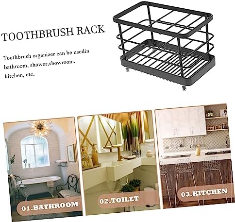 RORPOIR Toothbrush Holder with Drainage and Storage