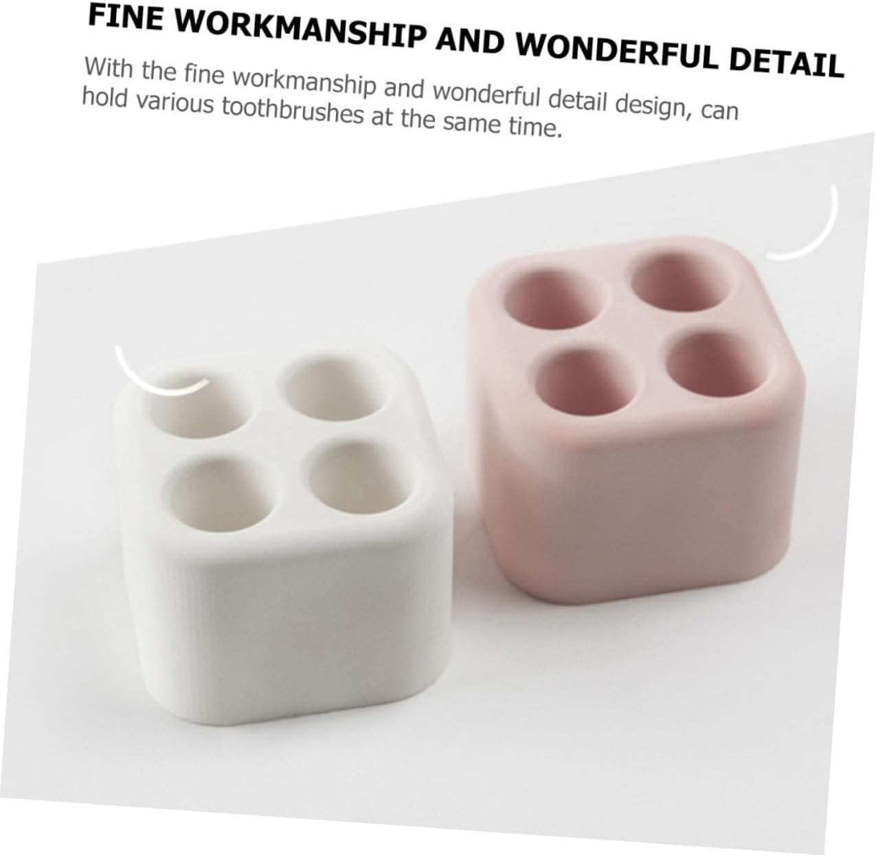 Mini Diatomite White Toothbrush Holder by Holiday YOYO