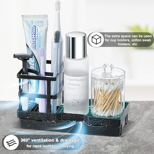 Stylish Toothbrush Swab Holder Set for Bathroom