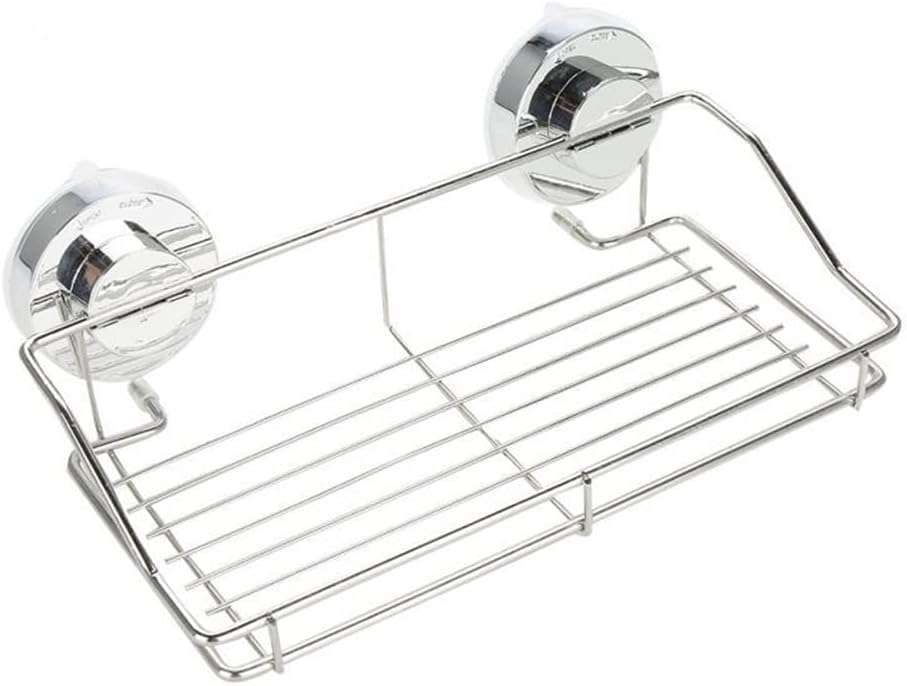 Wall-Mounted Dual-Sucker Organizer Durable Space-Saving