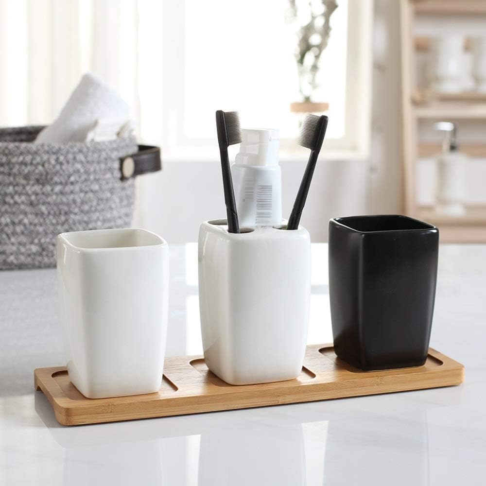 Elegant Ceramic Toothbrush Holder for Home