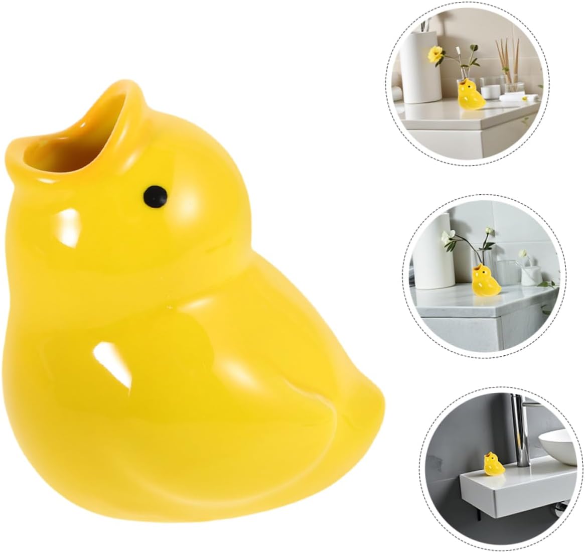 2pcs Cute Ceramic Animal Toothbrush Holder for Boys and Girls