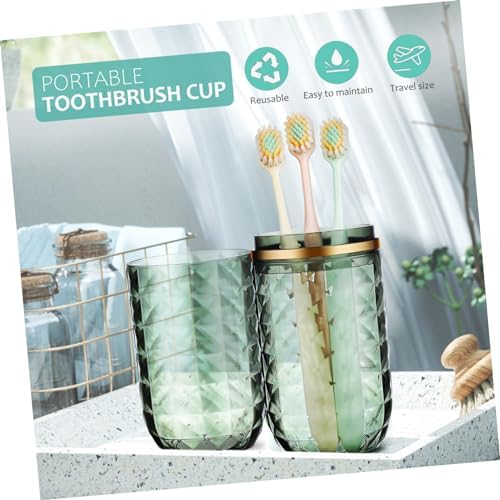 HOLIDYOYO Style Toothbrush Cup Holder for Travel Camping