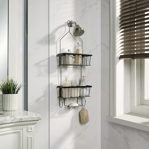 Stylish Functional SunnyPoint Bathroom Caddy Over the Shower Head