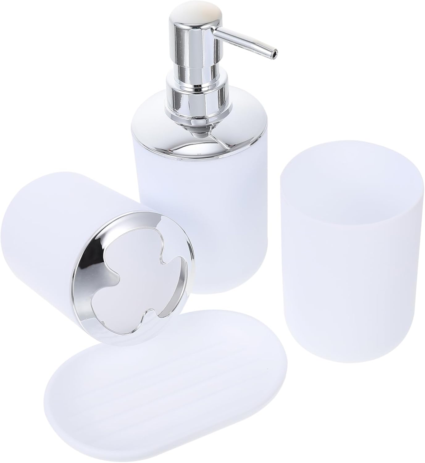 VALICLUD 1Set Plastic Bathroom Accessories Soap Plate Lotion Bottle Toothbrush Holder