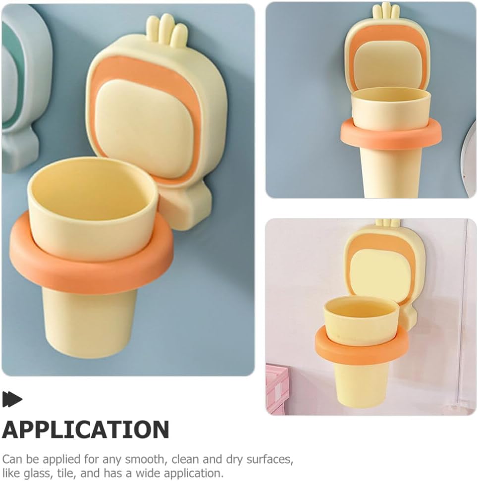 Excearth Toothbrush Holder Wall-Mounted Space-Saving Durable Organizer
