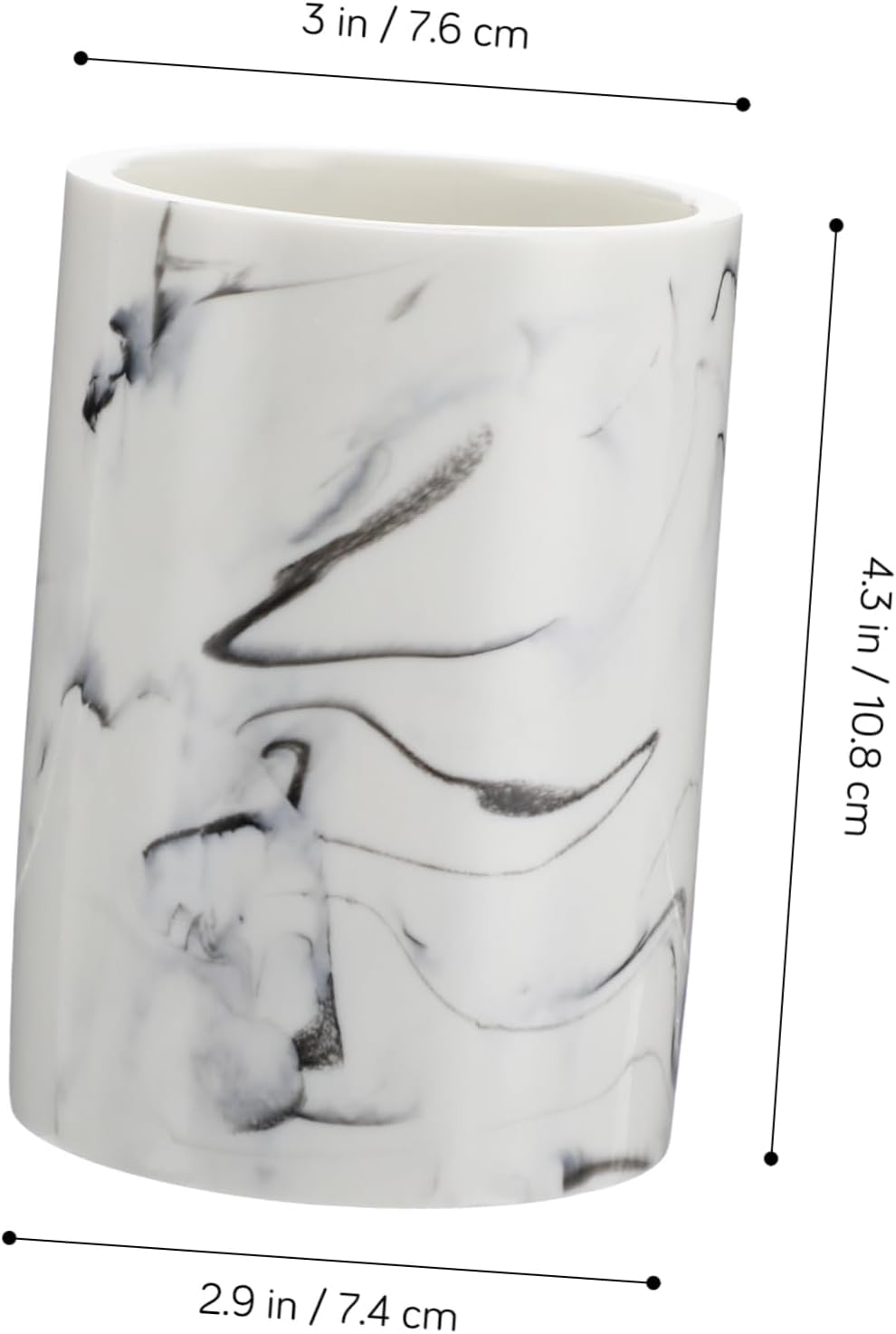 Unique Gargle Cup - Adorable Marbling Bathroom Brush Holder for Kids