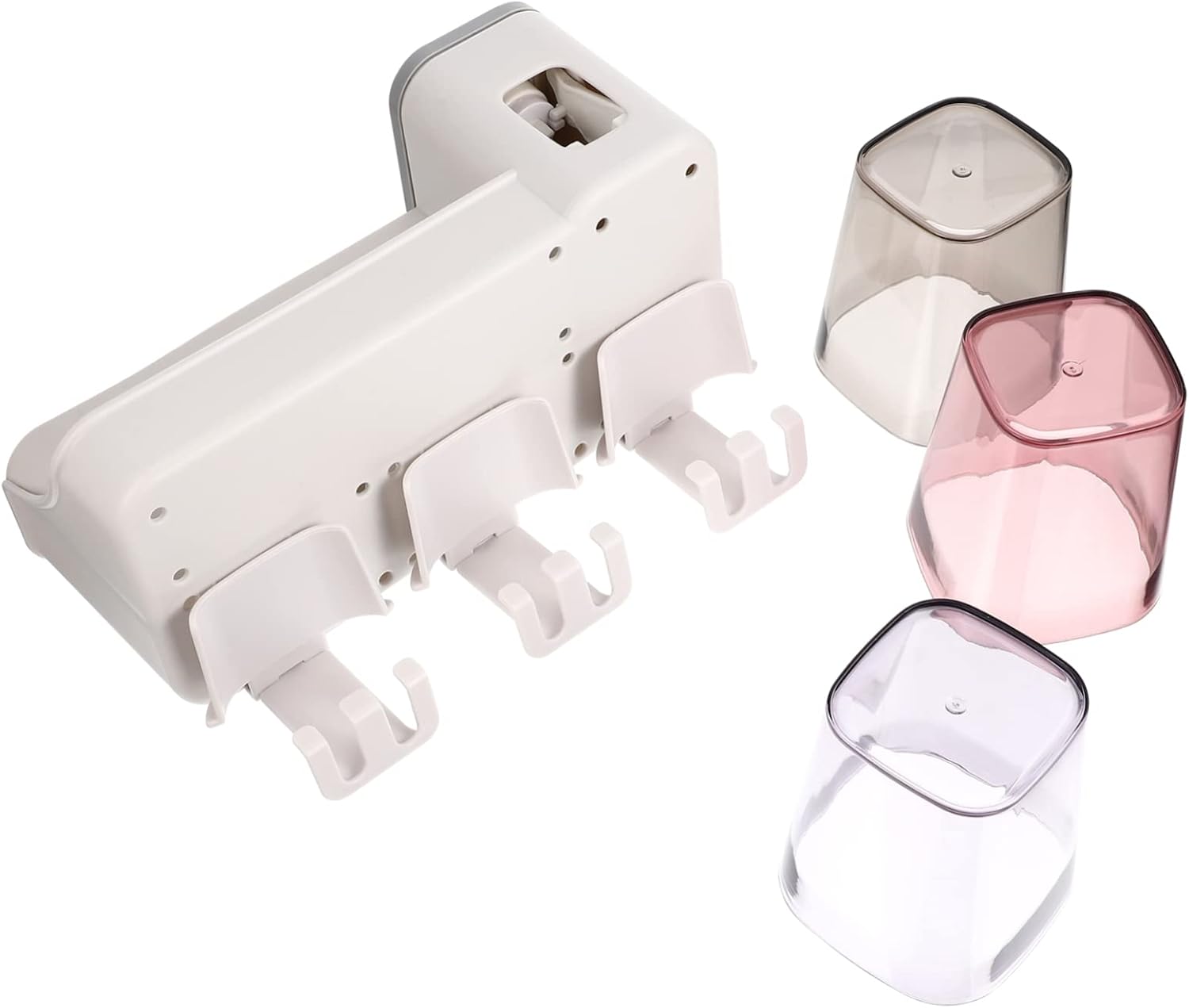 Amosfun Multi-Functional Wall-Mounted Toothbrush and Toothpaste Holder