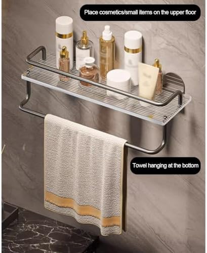Stylish Wall-Mounted Shower Caddy in Gold for Efficient Storage