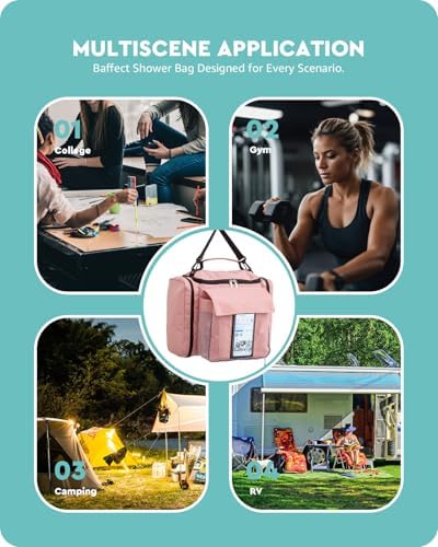 Stylish Portable Shower Caddy Bag for Dorm Travel Gym