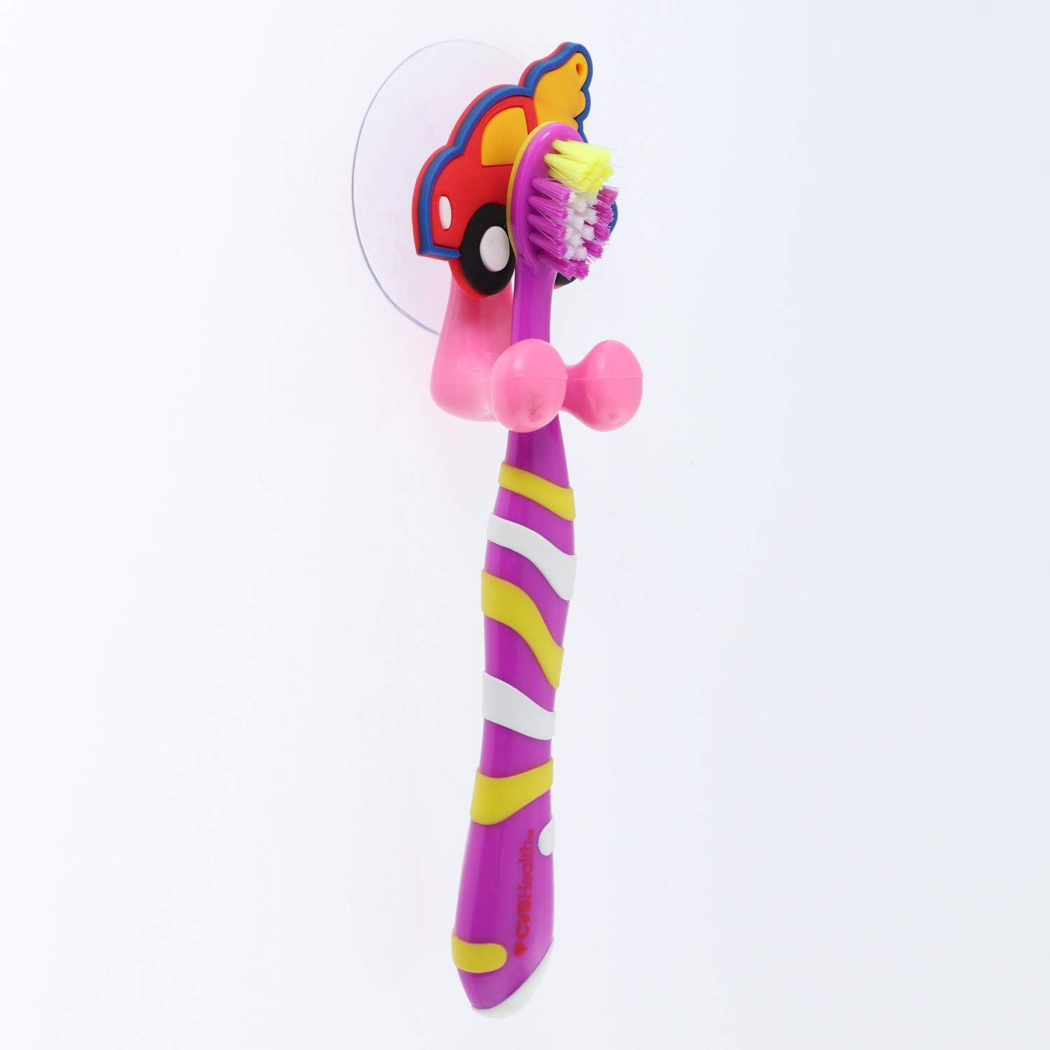 SandT Collection Car Suction Toothbrush Holder for Mirror Wall - Pink