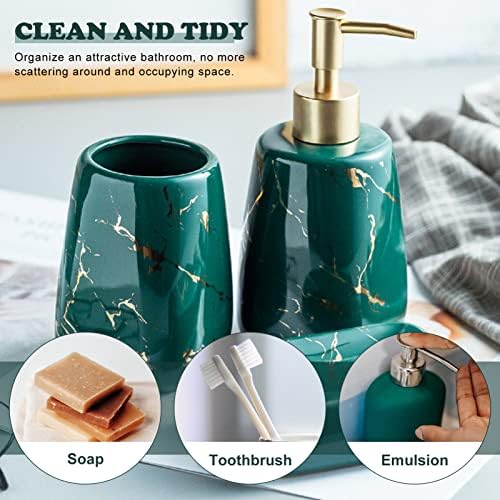 3Pcs Marble Bathroom Accessories pact Masonic Pour Lamps On