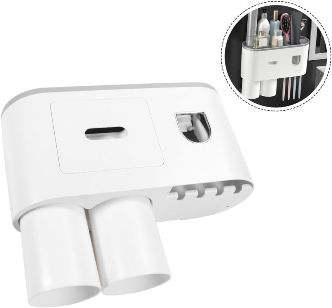 Wall-Mount Toothbrush Toothpaste Organizer