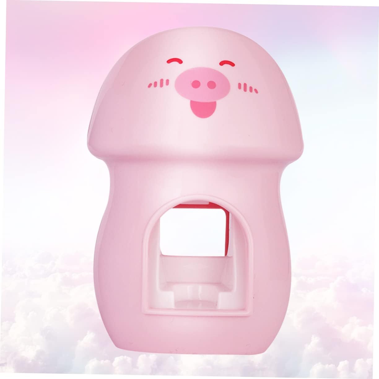 Adorable Pink Toothbrush Holder Wall-Mounted Automatic Toothpaste Squeezer