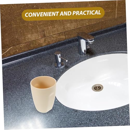 Sturdy Beige Toothbrush Tumbler