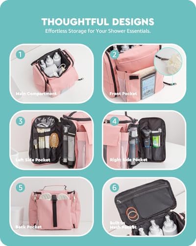 Stylish Portable Shower Caddy Bag for Dorm Travel Gym