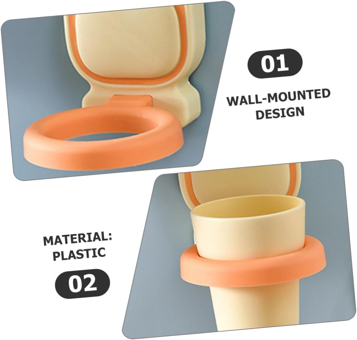 Sturdy Wall-Mounted Toothbrush Cup Holder for Kids