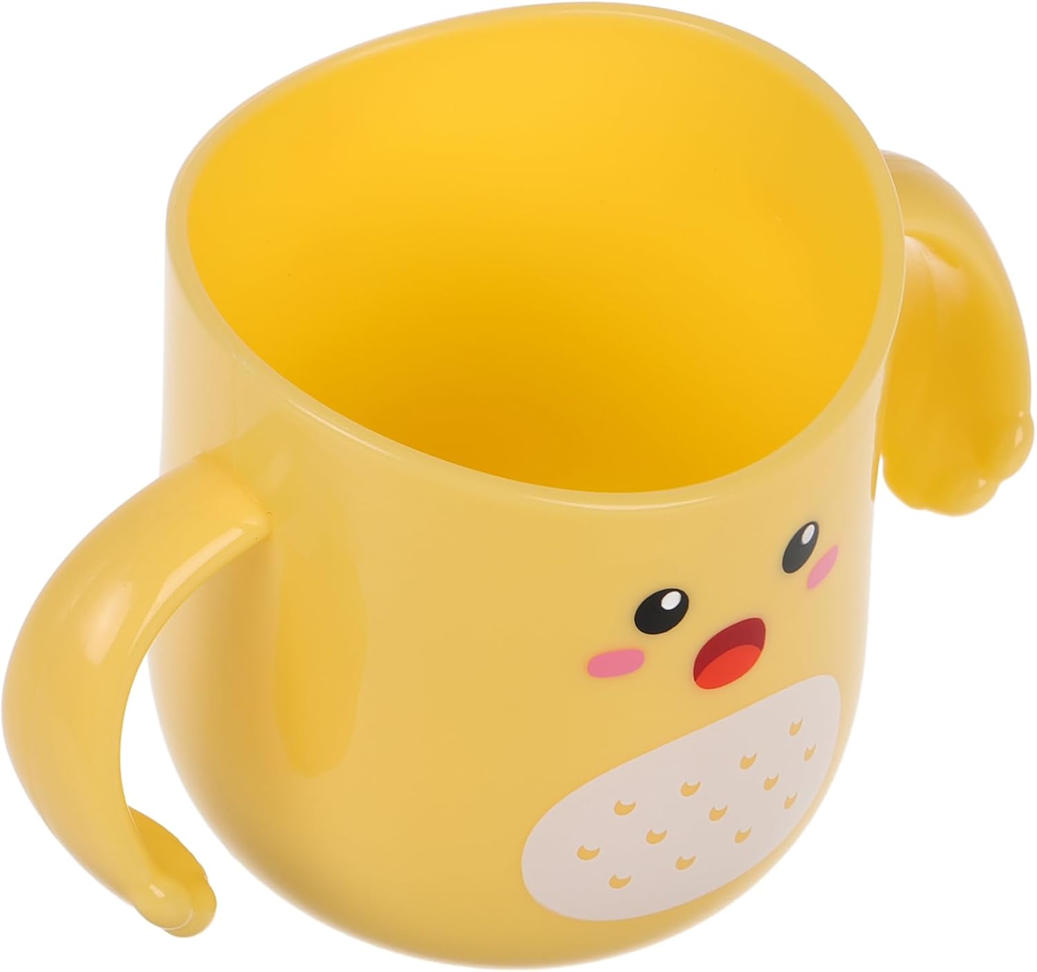 Kisangel Toothbrush Cup Double Handles Durable Cartoon Holder Easy to Clean