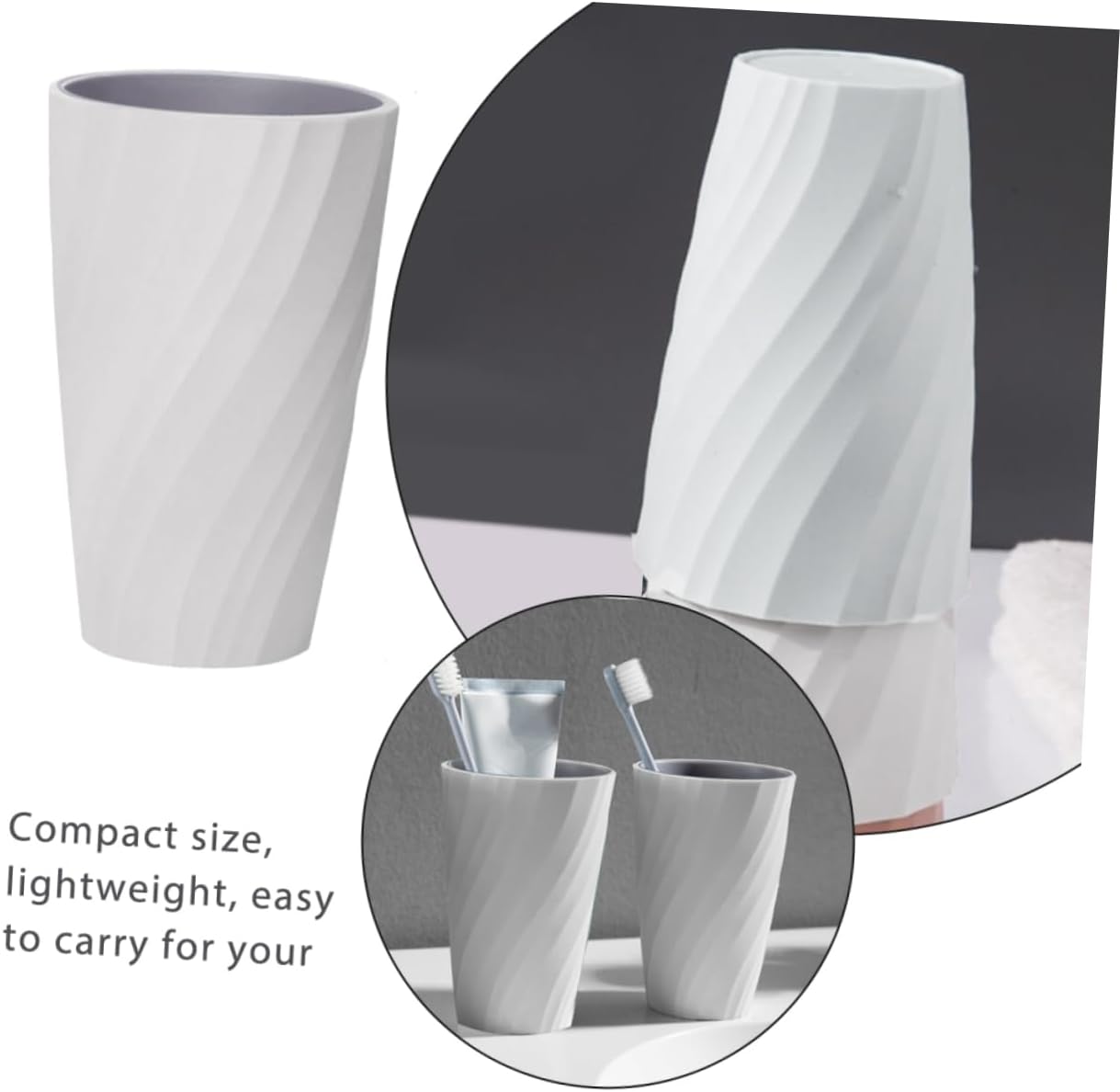 2pcs Portable Toothbrush Holder Gargle Cup for Home Travel