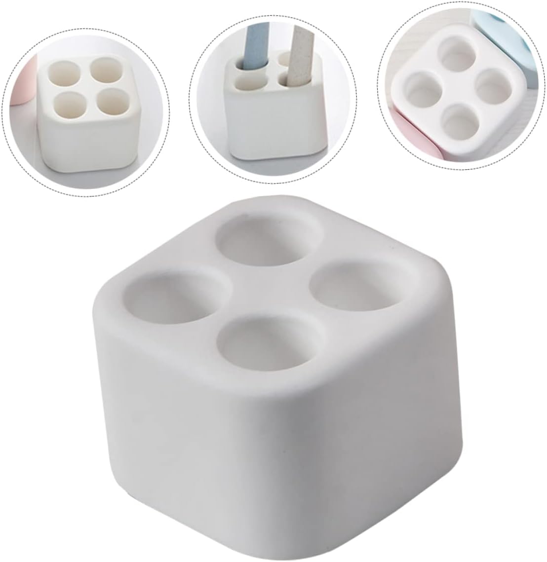 Mini Diatomite Toothbrush Holder White
