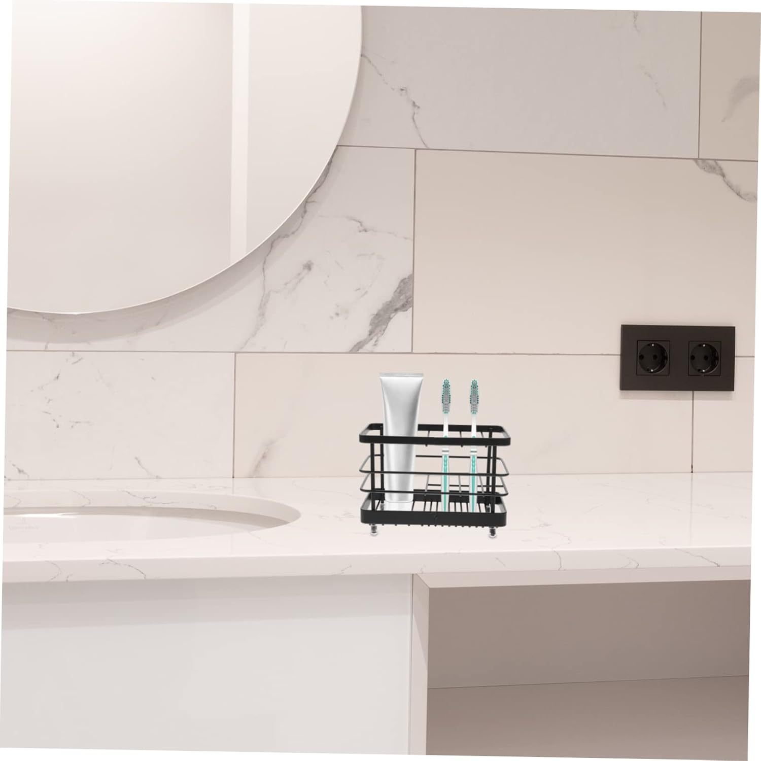 Iron Toothpaste Bracket for Bathroom Storage and Display