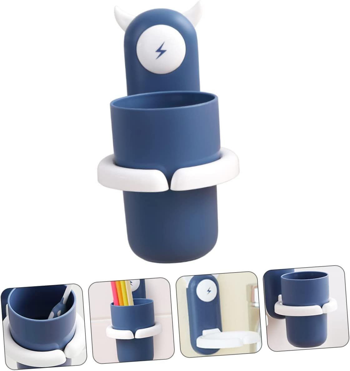 Wall-Mounted Toothbrush Cup Holder for Sanitaire Pp Material Easy to Install
