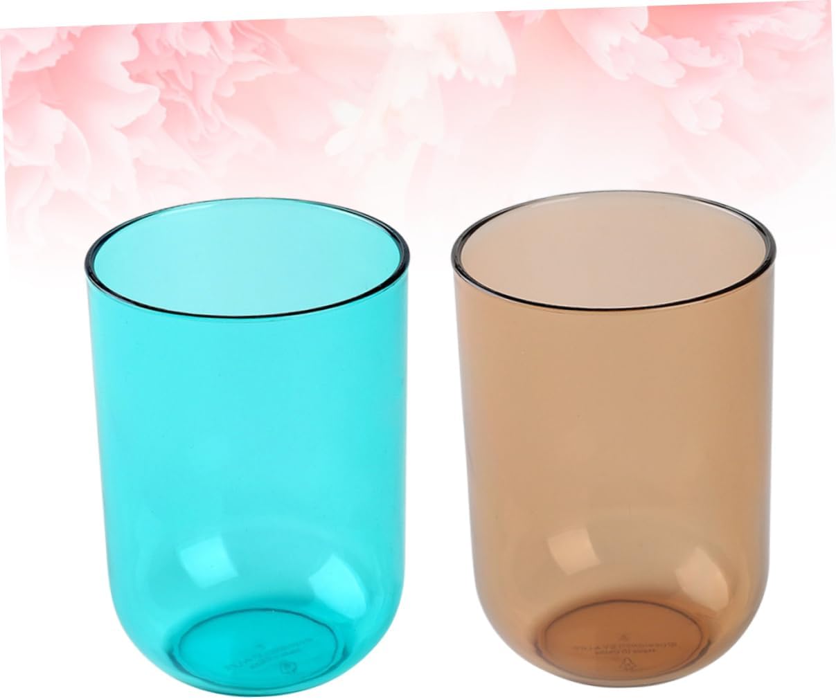 Ergonomic Clear Toothbrush Mug Set for Adults