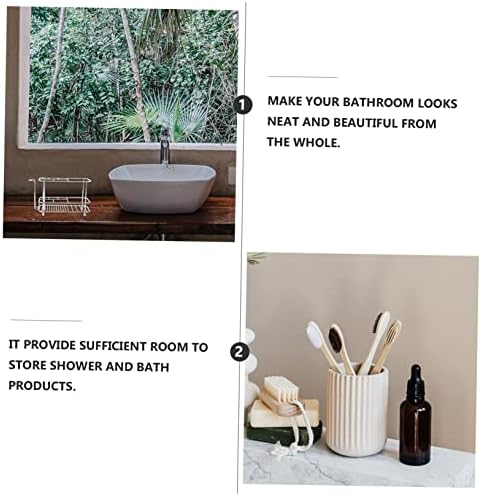 STOBAZA Durable Stainless Steel Toothbrush Wall-Mounted Holder for Bathroom