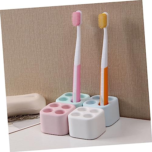 Compact White Diatomite Toothbrush Holder