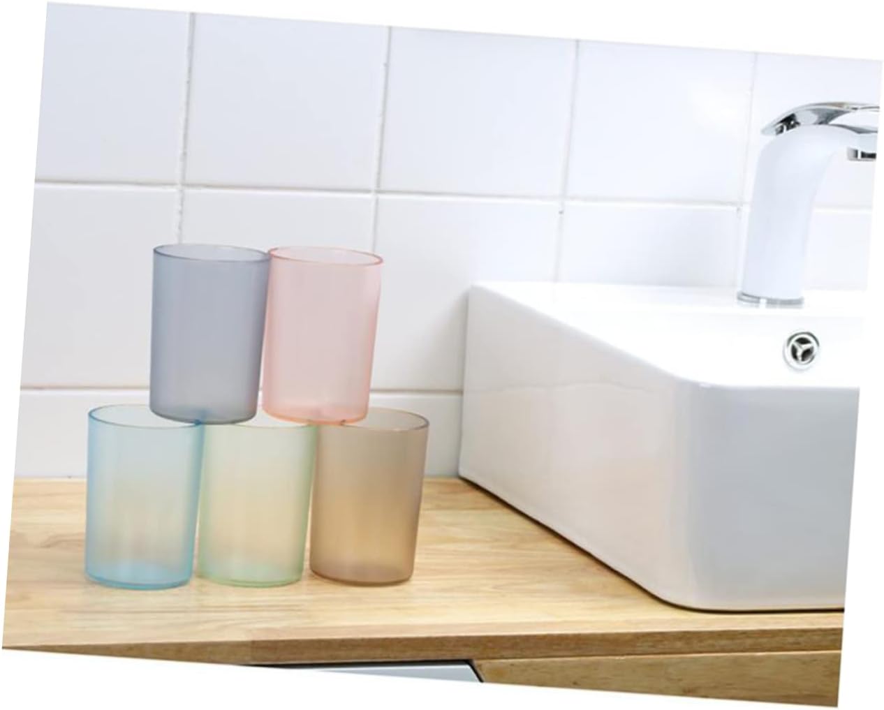Sturdy Transparent Toothbrush Cup for Adults
