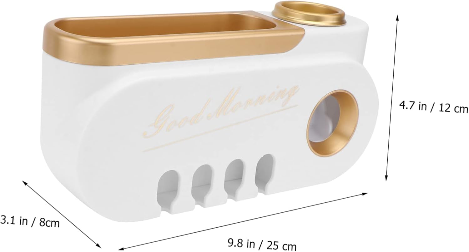 Wall-Mounted Toothbrush Toothpaste Organizer