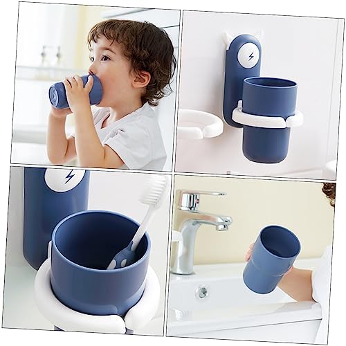 Wall-Mounted Toothbrush Cup Holder for Sanitaire Pp Material Easy to Install