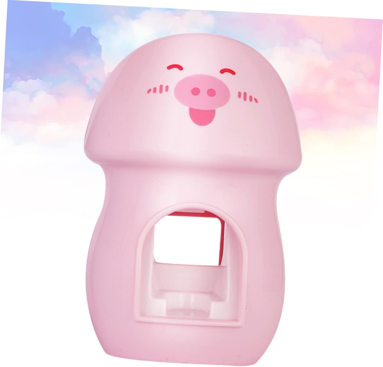 Adorable Pink Toothbrush Holder Wall-Mounted Automatic Toothpaste Squeezer