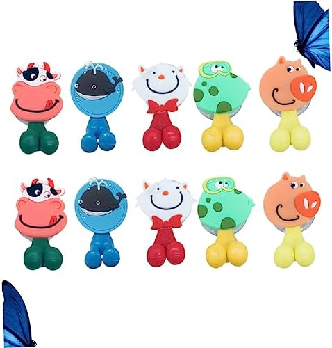 10pc Cartoon Wall Toothbrush Holder for Kids