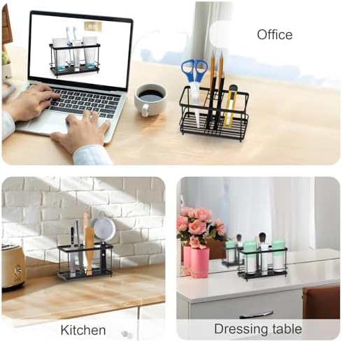 EOFJRUC High-Quality Stainless Steel 7-Slot Bathroom Toothbrush Holder Toothpaste Organizer