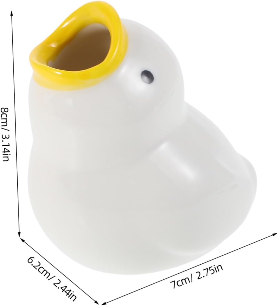 Bestyash Cute Ceramic Cartoon Duck Toothbrush Holder Bathroom Organizer