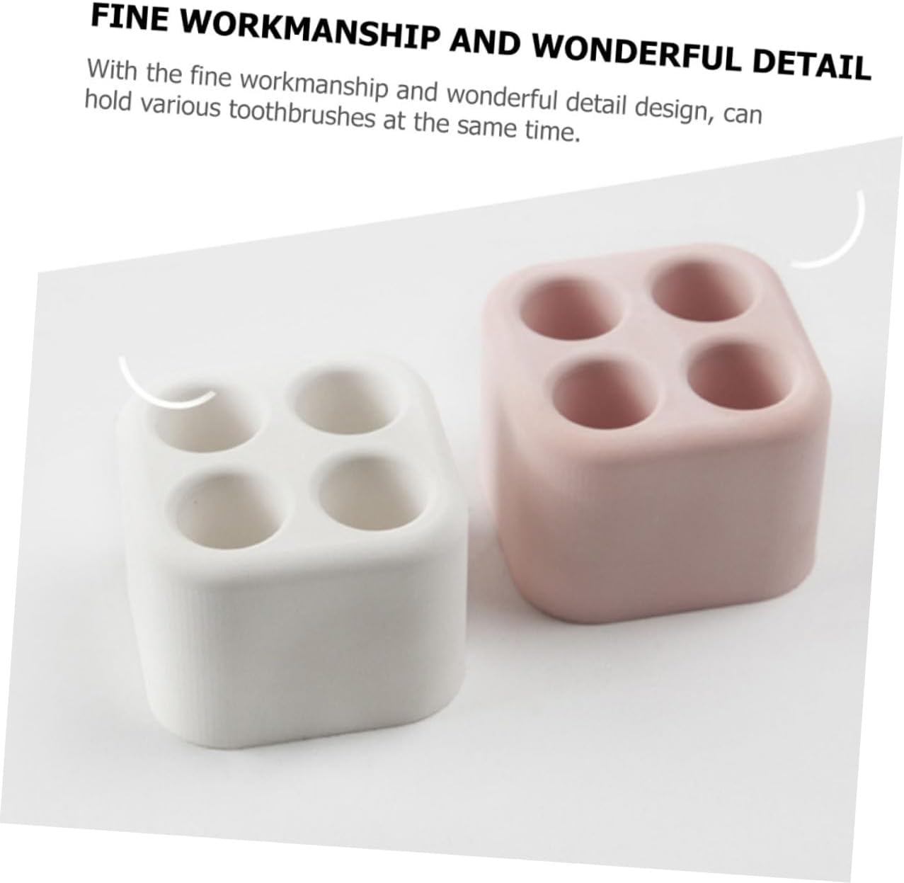 Compact White Diatomite Toothbrush Holder
