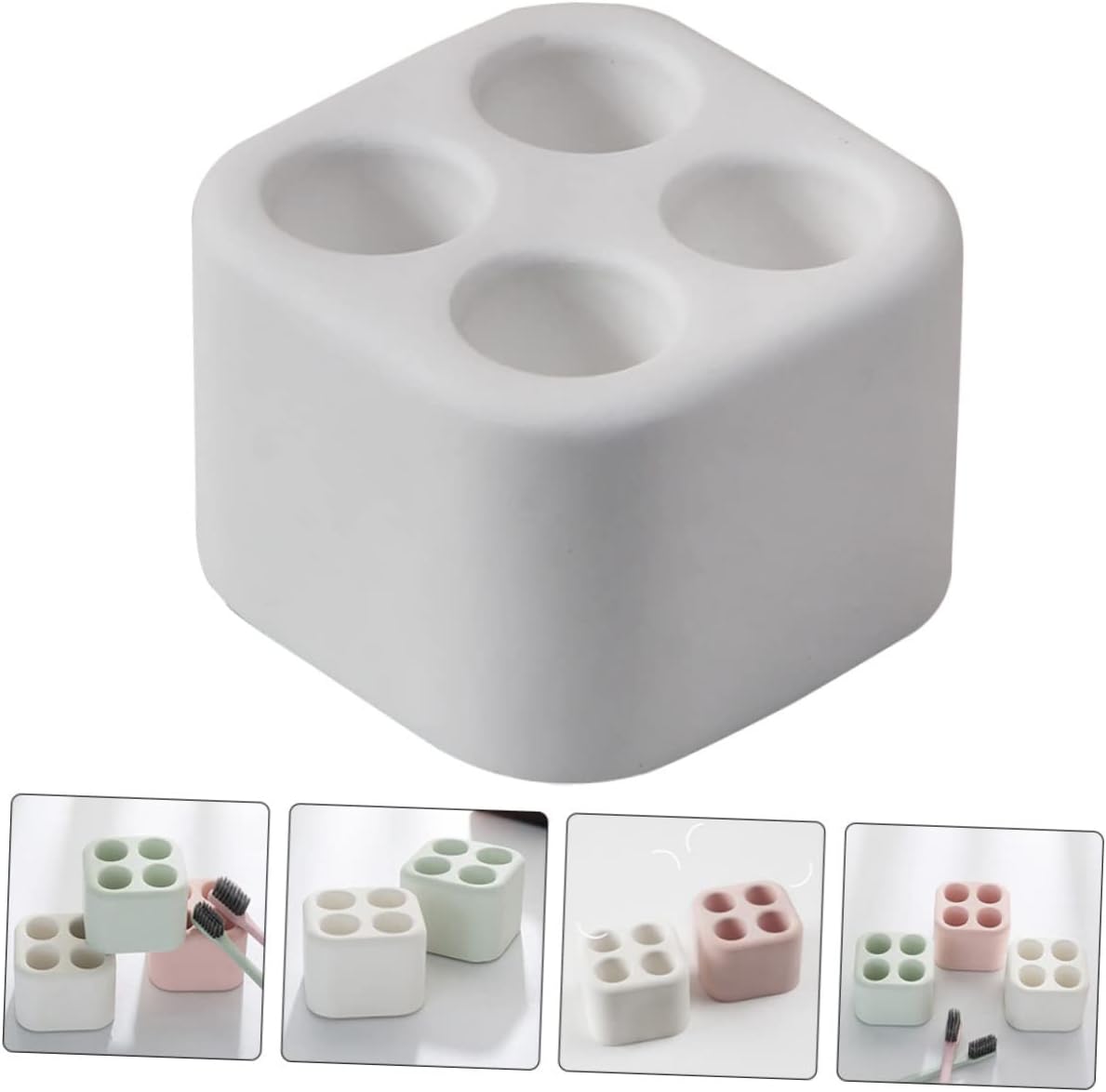 Mini Diatomite Toothbrush Holder White