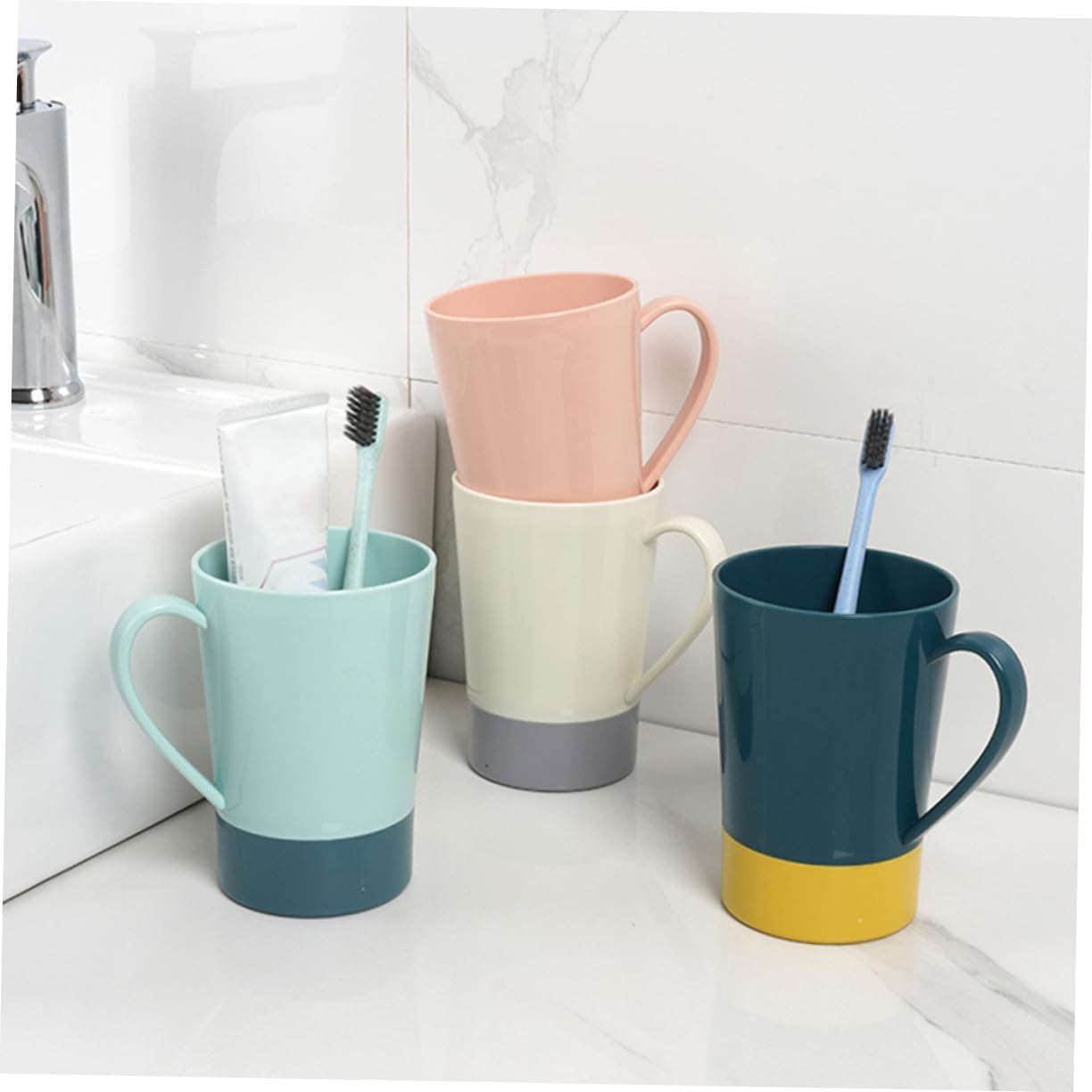 Anneome 4-Piece Bathroom Tumbler Cup Set
