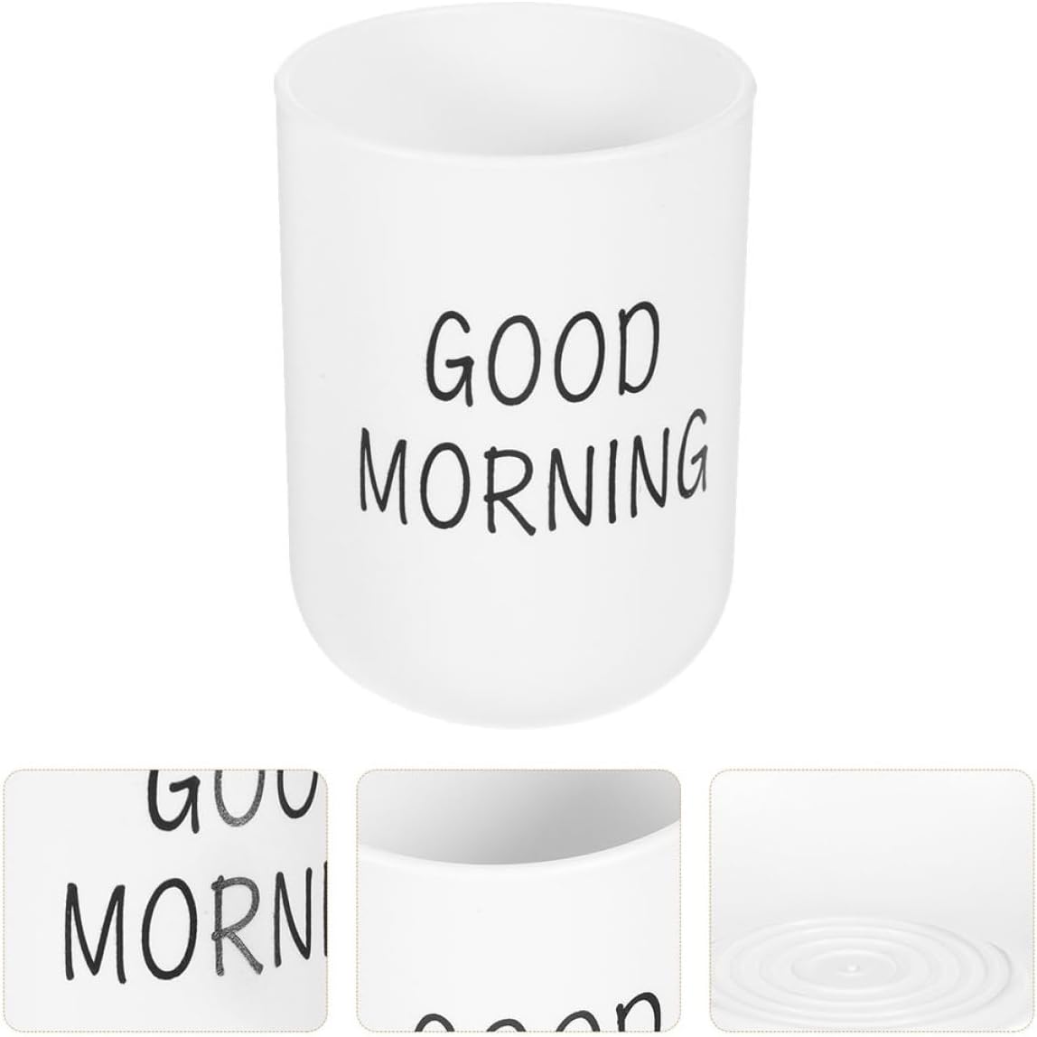 MAGICLULU Sleek White Toothbrush Holder with Frosted Finish