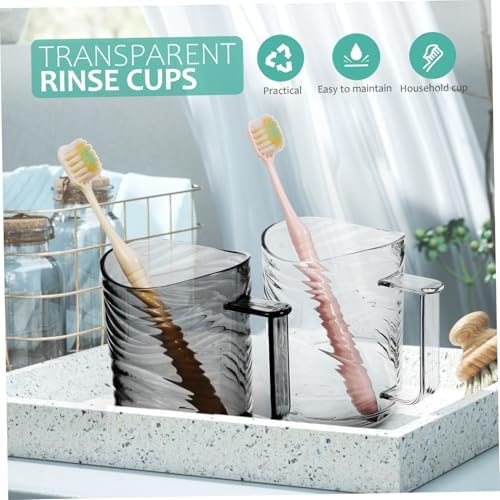 Ergonomic Handle Toothbrush Holder Cups