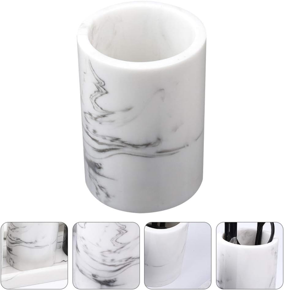 DoItool 1-Piece Family Toothbrush Mouthwash Holder with Marbling Gargle Cup