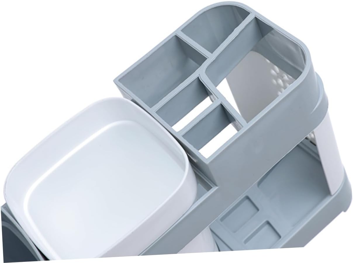 5 Slot Bathroom Organizer - Easy Toothpaste Toothbrush Storage