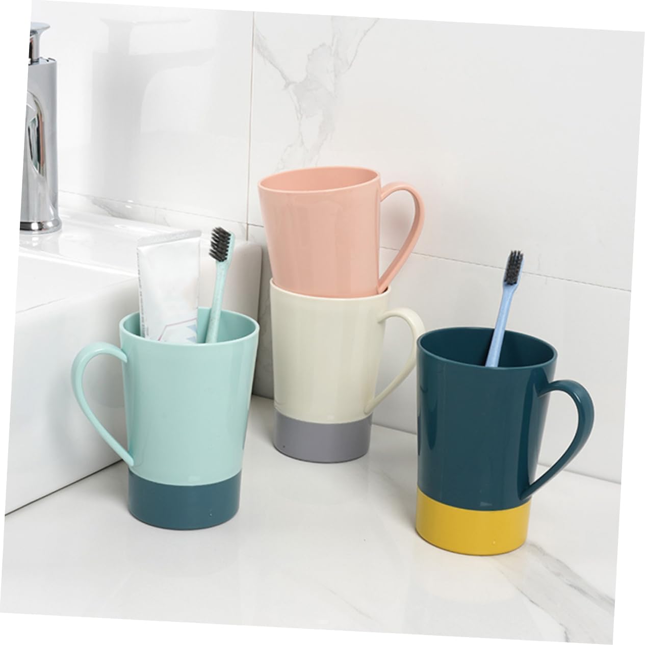 GALPADA Reusable Toothbrush Cup Smooth Design Perfect for Travel
