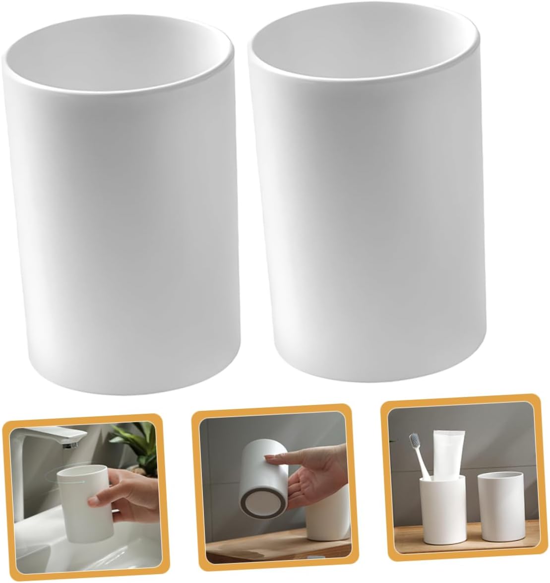 PP Toothbrush Holder 2-Piece Microplastic Durable Safe