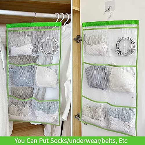 GUMQDD 6 Storage Pockets Mesh Shower Caddy