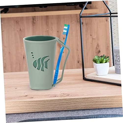 UGH-Free Design ULTECHNOVO 2pcs Wear-Resistant Gargle Cup Toothbrush Holder