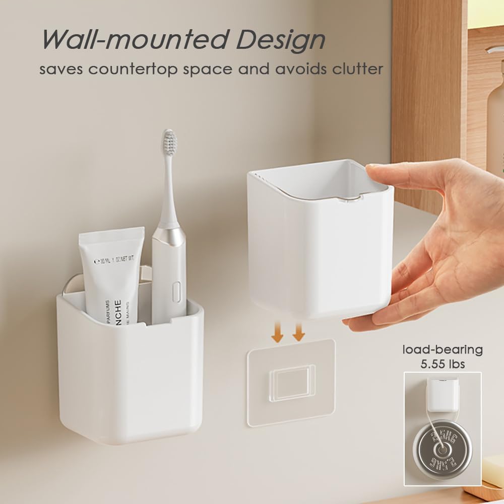 TASEVO Wall-Mounted Toothbrush Keeper