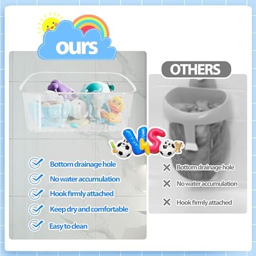 Durable Bath Toy Storage Organizer for Kids